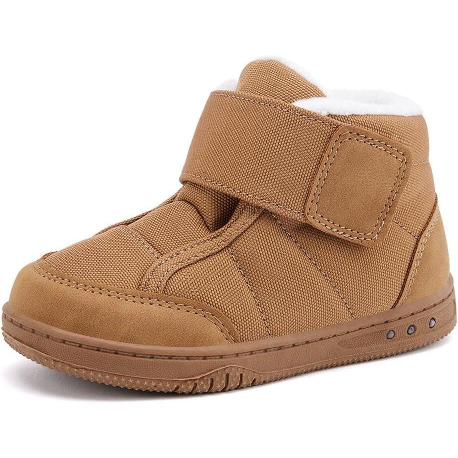 imageBMCiTYBM Toddler Snow Boots Boys Girls Winter Waterproof Shoes Cold Weather OutdoorFur Brown