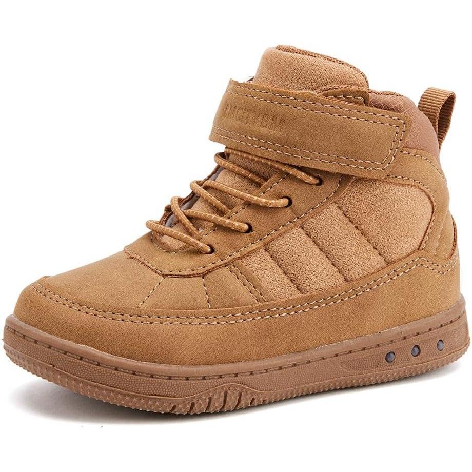 imageBMCiTYBM Toddler Snow Boots Boys Girls Winter Waterproof Shoes Cold Weather OutdoorLight Camel