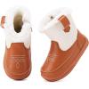 imageBMCiTYBM Baby Girls Boys Boots High Top First Walking Shoes1brownWhite
