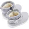 imageBMCiTYBM Baby Girls Boys Boots High Top First Walking ShoesBowknot Grey