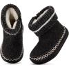 imageBMCiTYBM Baby Girls Boys Boots High Top First Walking ShoesWhite Black
