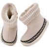imageBMCiTYBM Baby Girls Boys Boots High Top First Walking ShoesWhite Brown