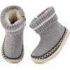 imageBMCiTYBM Baby Girls Boys Boots High Top First Walking ShoesWhite Grey