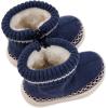 imageBMCiTYBM Baby Girls Boys Boots High Top First Walking ShoesWhite Navy