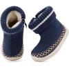 imageBMCiTYBM Baby Girls Boys Boots High Top First Walking ShoesWhite Navy