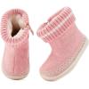 imageBMCiTYBM Baby Girls Boys Boots High Top First Walking ShoesWhite Pink