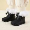 imageBMCiTYBM Baby Girls Boys Boots High Top First Walking ShoesZipper Black