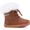 imageBMCiTYBM Baby Girls Boys Boots High Top First Walking ShoesZipper Brown
