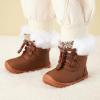 imageBMCiTYBM Baby Girls Boys Boots High Top First Walking ShoesZipper Brown