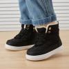imageBMCiTYBM Baby Snow Boots Boys Girls Winter Infant Shoes AntiSlip 6 9 12 18 24 Months Faux FurDark Black