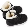 imageBMCiTYBM Baby Snow Boots Boys Girls Winter Infant Shoes AntiSlip 6 9 12 18 24 Months Faux FurDark Black
