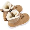 imageBMCiTYBM Baby Snow Boots Boys Girls Winter Infant Shoes AntiSlip 6 9 12 18 24 Months Faux FurDark Camel