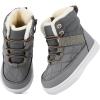 imageBMCiTYBM Baby Snow Boots Boys Girls Winter Infant Shoes AntiSlip 6 9 12 18 24 Months Faux FurDark Grey