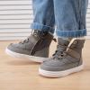 imageBMCiTYBM Baby Snow Boots Boys Girls Winter Infant Shoes AntiSlip 6 9 12 18 24 Months Faux FurDark Grey