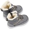 imageBMCiTYBM Baby Snow Boots Boys Girls Winter Infant Shoes AntiSlip 6 9 12 18 24 Months Faux FurDark Grey