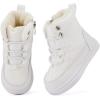 imageBMCiTYBM Baby Snow Boots Boys Girls Winter Infant Shoes AntiSlip 6 9 12 18 24 Months Faux FurDark White