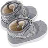 imageBMCiTYBM Baby Snow Boots Boys Girls Winter Infant Shoes AntiSlip 6 9 12 18 24 Months Faux FurYarns Grey