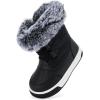 imageBMCiTYBM Toddler Boy Girl Snow Boots Waterproof Winter Warm Shoes Baby High Top Nonslip Lightweight Outdoor Sneakers for Cold Weather InfantToddlerAblack