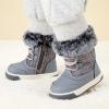 imageBMCiTYBM Toddler Boy Girl Snow Boots Waterproof Winter Warm Shoes Baby High Top Nonslip Lightweight Outdoor Sneakers for Cold Weather InfantToddlerAgrey