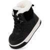 imageBMCiTYBM Toddler Boy Girl Snow Boots Waterproof Winter Warm Shoes Baby High Top Nonslip Lightweight Outdoor Sneakers for Cold Weather InfantToddlerBblack
