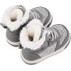 imageBMCiTYBM Toddler Boy Girl Snow Boots Waterproof Winter Warm Shoes Baby High Top Nonslip Lightweight Outdoor Sneakers for Cold Weather InfantToddlerBgrey
