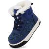 imageBMCiTYBM Toddler Boy Girl Snow Boots Waterproof Winter Warm Shoes Baby High Top Nonslip Lightweight Outdoor Sneakers for Cold Weather InfantToddlerBnavy