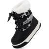 imageBMCiTYBM Toddler Boy Girl Snow Boots Waterproof Winter Warm Shoes Baby High Top Nonslip Lightweight Outdoor Sneakers for Cold Weather InfantToddlerCblack