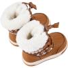 imageBMCiTYBM Toddler Boy Girl Snow Boots Waterproof Winter Warm Shoes Baby High Top Nonslip Lightweight Outdoor Sneakers for Cold Weather InfantToddlerCbrown