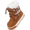 imageBMCiTYBM Toddler Boy Girl Snow Boots Waterproof Winter Warm Shoes Baby High Top Nonslip Lightweight Outdoor Sneakers for Cold Weather InfantToddlerCbrown