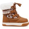 imageBMCiTYBM Toddler Boy Girl Snow Boots Waterproof Winter Warm Shoes Baby High Top Nonslip Lightweight Outdoor Sneakers for Cold Weather InfantToddlerCbrown