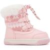 imageBMCiTYBM Toddler Boy Girl Snow Boots Waterproof Winter Warm Shoes Baby High Top Nonslip Lightweight Outdoor Sneakers for Cold Weather InfantToddlerCpink