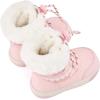 imageBMCiTYBM Toddler Boy Girl Snow Boots Waterproof Winter Warm Shoes Baby High Top Nonslip Lightweight Outdoor Sneakers for Cold Weather InfantToddlerCpink
