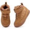 imageBMCiTYBM Toddler Snow Boots Boys Girls Winter Waterproof Shoes Cold Weather OutdoorLight Camel