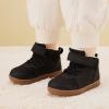 imageBMCiTYBM Toddler Snow Boots Boys Girls Winter Waterproof Shoes Cold Weather OutdoorSolid Black