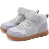 imageBMCiTYBM Toddler Snow Boots Boys Girls Winter Waterproof Shoes Cold Weather OutdoorSolid Grey