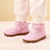imageBMCiTYBM Toddler Snow Boots Boys Girls Winter Waterproof Shoes Cold Weather OutdoorSolid Pink
