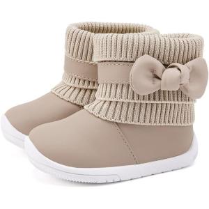 imageBMCiTYBM Baby Girls Boys Boots High Top First Walking ShoesBowknot Camel