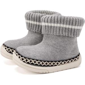 imageBMCiTYBM Baby Girls Boys Boots High Top First Walking ShoesWhite Grey