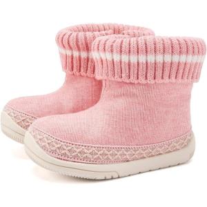 imageBMCiTYBM Baby Girls Boys Boots High Top First Walking ShoesWhite Pink