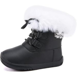 imageBMCiTYBM Baby Girls Boys Boots High Top First Walking ShoesZipper Black