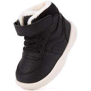 imageBMCiTYBM Baby Snow Boots Boys Girls Winter Infant Shoes AntiSlip 6 9 12 18 24 Months Faux FurBlack