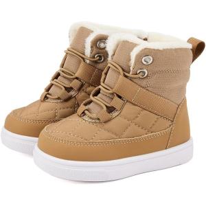 imageBMCiTYBM Baby Snow Boots Boys Girls Winter Infant Shoes AntiSlip 6 9 12 18 24 Months Faux FurDark Camel