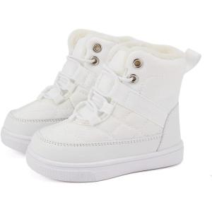 imageBMCiTYBM Baby Snow Boots Boys Girls Winter Infant Shoes AntiSlip 6 9 12 18 24 Months Faux FurDark White