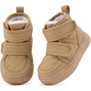 imageBMCiTYBM Baby Snow Boots Boys Girls Winter Infant Shoes AntiSlip 6 9 12 18 24 Months Faux FurLight Brown