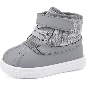 imageBMCiTYBM Baby Snow Boots Boys Girls Winter Infant Shoes AntiSlip 6 9 12 18 24 Months Faux FurYarns Grey
