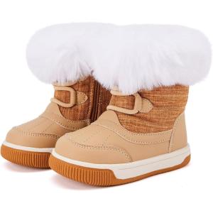 imageBMCiTYBM Toddler Boy Girl Snow Boots Waterproof Winter Warm Shoes Baby High Top Nonslip Lightweight Outdoor Sneakers for Cold Weather InfantToddlerAcamel