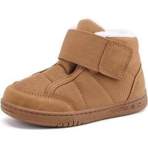 imageBMCiTYBM Toddler Snow Boots Boys Girls Winter Waterproof Shoes Cold Weather OutdoorFur Brown