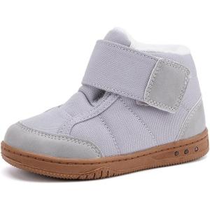 imageBMCiTYBM Toddler Snow Boots Boys Girls Winter Waterproof Shoes Cold Weather OutdoorFur Grey