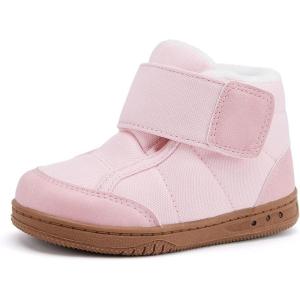 imageBMCiTYBM Toddler Snow Boots Boys Girls Winter Waterproof Shoes Cold Weather OutdoorFur Pink