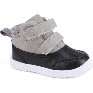 imageBMCiTYBM Toddler Snow Boots Boys Girls Winter Waterproof Shoes Cold Weather OutdoorGrey